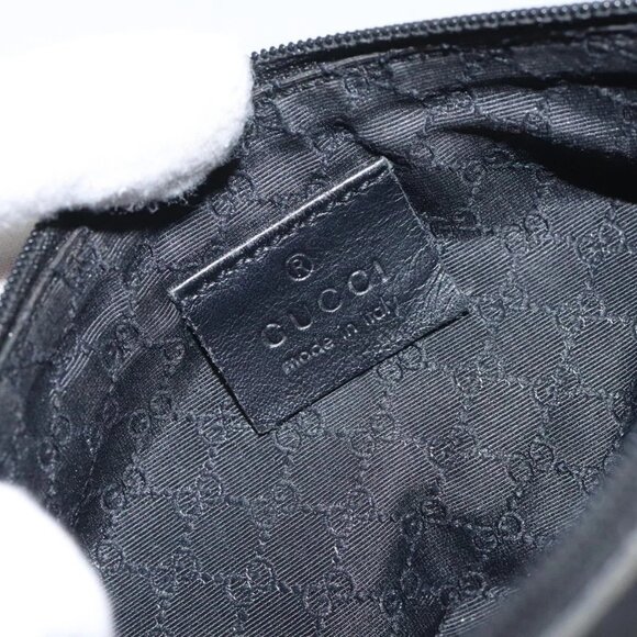 GUCCI Web Sherry Line Accessory Pouch Canvas Red Black 92820 Auth BA3614 - Picture 11 of 16